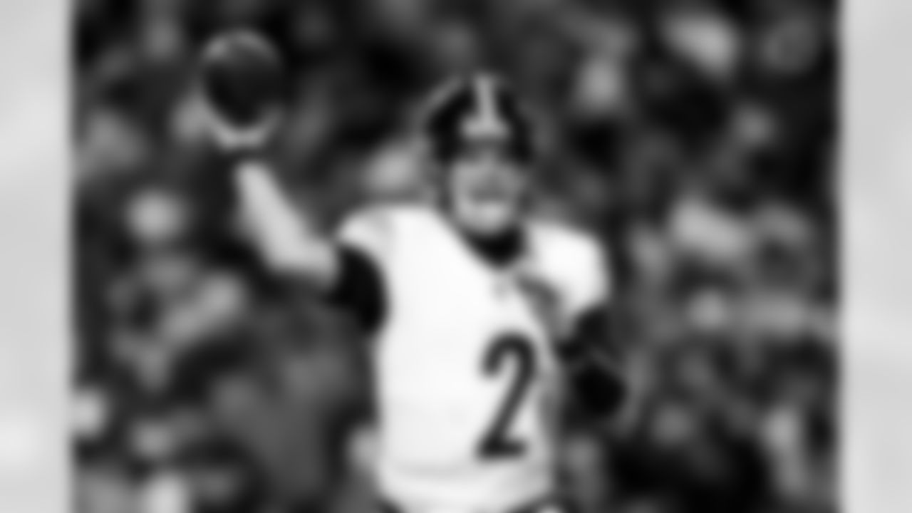Pittsburgh Steelers quarterback Mason Rudolph (2) during a postseason Wild Card game between the Pittsburgh Steelers and the Buffalo Bills, Monday, Jan. 15, 2024 in Buffalo, NY. (Karl Roser / Pittsburgh Steelers)