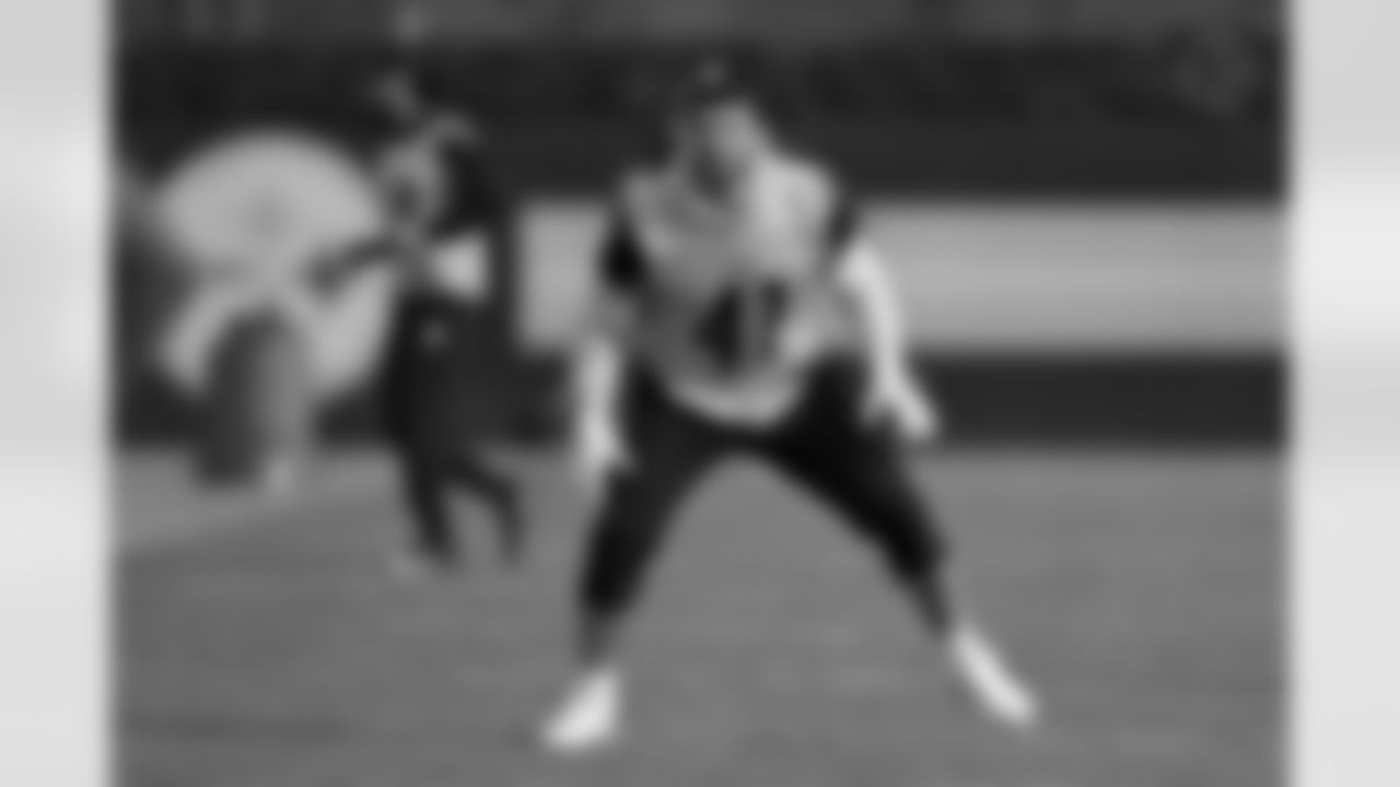 Pittsburgh Steelers linebacker Payton Wilson (41) during practice at the UPMC Rooney Sports Complex preparing for a Week 17 matchup against the Cleveland Browns, Wednesday, Dec. 24, 2025 in Pittsburgh, PA. (Karl Roser / Pittsburgh Steelers)