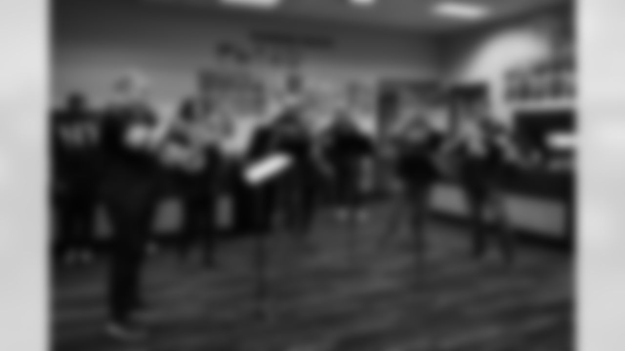 The Pittsburgh Symphony performs holiday music for the Steelers at the UPMC Rooney Sports Complex Thursday, Dec. 18, 2025 in Pittsburgh, PA. (Alysa Rubin / Pittsburgh Steelers)