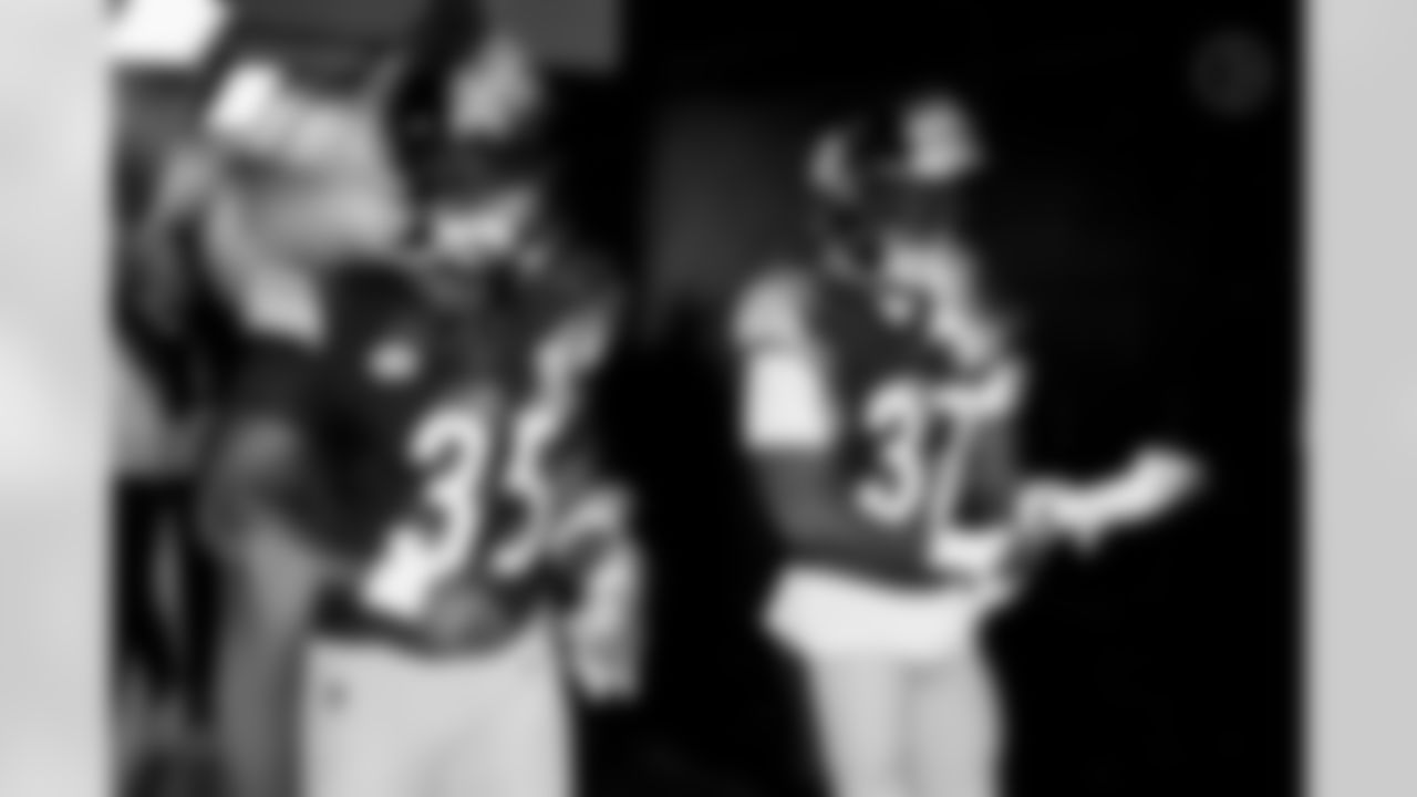 Pittsburgh Steelers running back Trey Sermon (37) and running back Lew Nichols (35) during a regular season game between the Pittsburgh Steelers and the Indianapolis Colts, Sunday, Nov. 2, 2025 in Pittsburgh, PA. (Alysa Rubin / Pittsburgh Steelers)