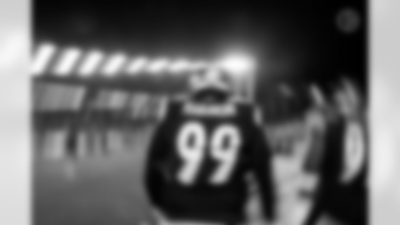 Pittsburgh Steelers defensive tackle Derrick Harmon (99) prior to a regular season game between the Pittsburgh Steelers and the Baltimore Ravens, Sunday, Jan. 4, 2026 in Pittsburgh, PA. The Steelers defeated the Ravens 26-24. (Taylor Ollason / Pittsburgh Steelers)