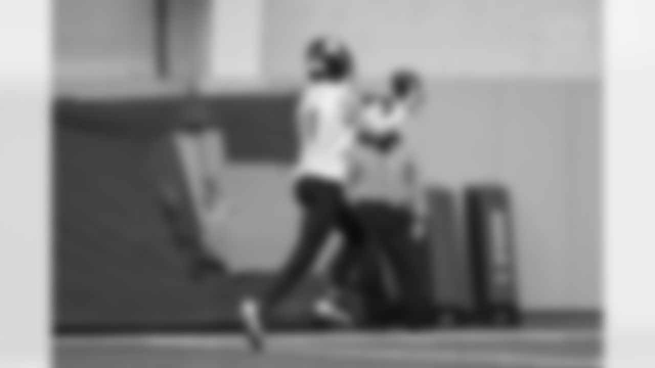 Pittsburgh Steelers wide receiver Marquez Valdes-Scantling (11) during practice at the UPMC Rooney Sports Complex preparing for a Week 14 matchup against the Baltimore Ravens, Friday, Dec. 5, 2025 in Pittsburgh, PA. (Alysa Rubin / Pittsburgh Steelers)