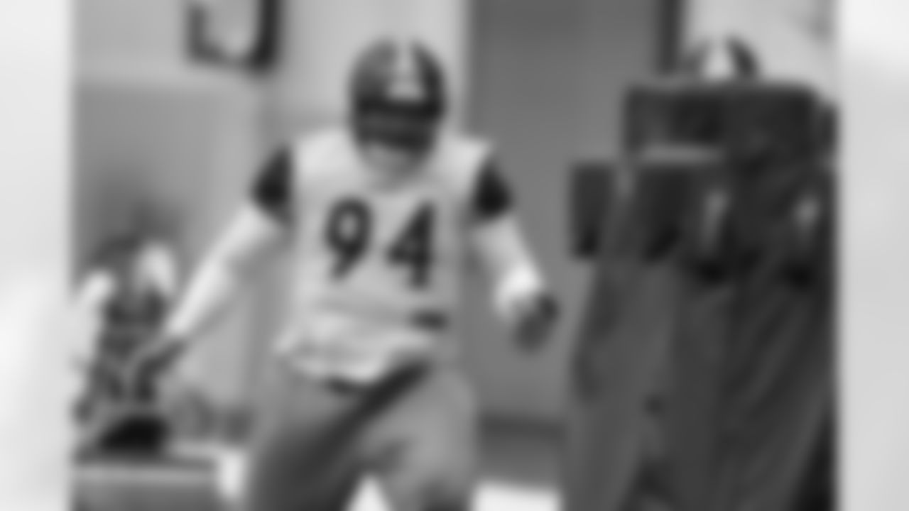 Pittsburgh Steelers defensive end Yahya Black (94) during practice at the UPMC Rooney Sports Complex preparing for a Week 9 matchup against the Indianapolis Colts, Thursday, Oct. 30, 2025 in Pittsburgh, PA. (Karl Roser / Pittsburgh Steelers)
