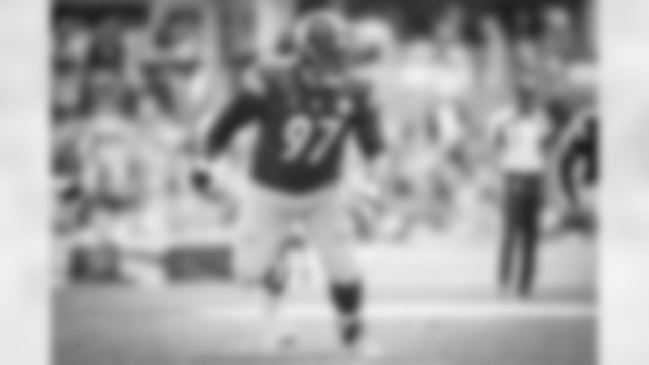 Pittsburgh Steelers defensive tackle Cameron Heyward (97) during a regular season game between the Pittsburgh Steelers and the Cleveland Browns, Sunday, Oct. 12, 2025 in Pittsburgh, PA. (Alysa Rubin/ Pittsburgh Steelers)