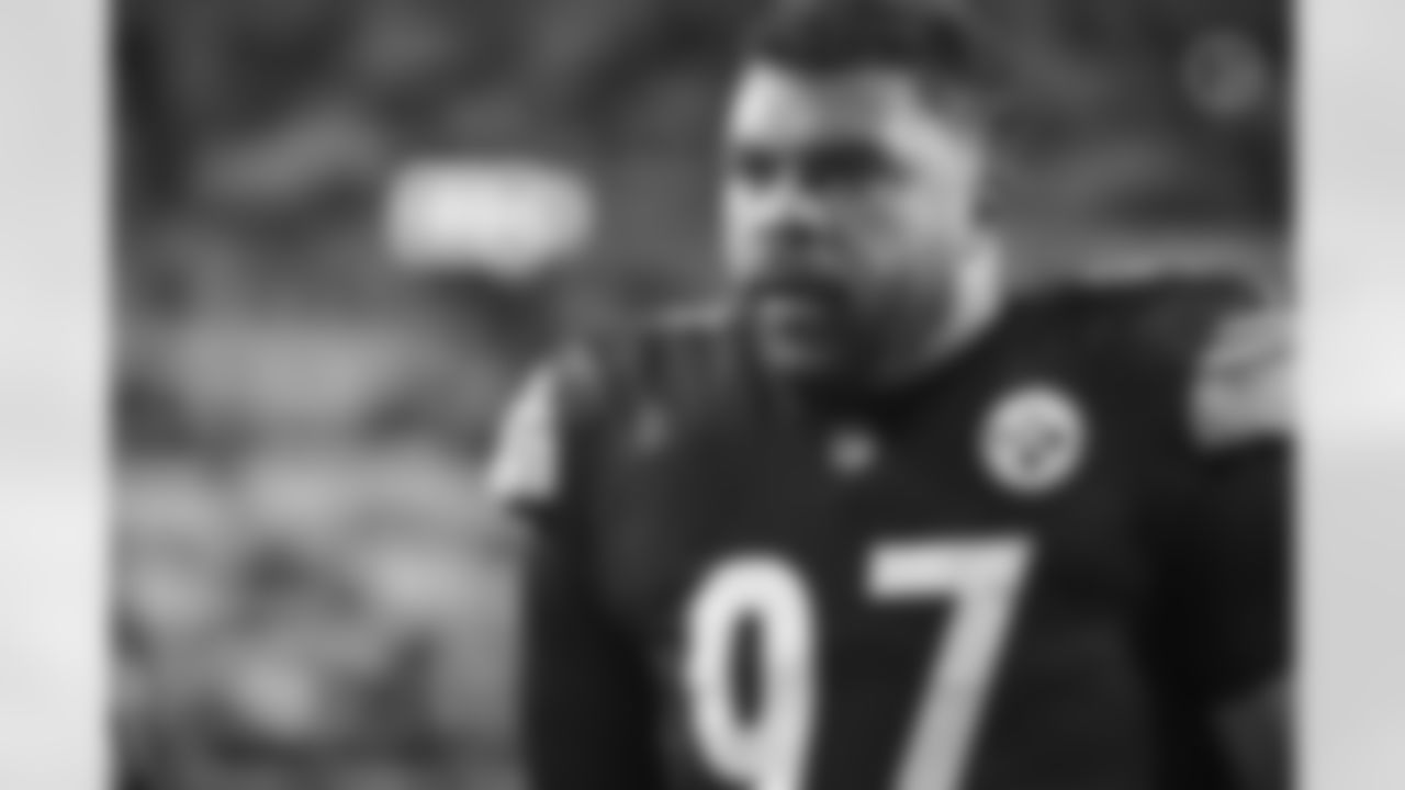 Pittsburgh Steelers defensive tackle Cameron Heyward (97) during a regular season game between the Pittsburgh Steelers and the Tennessee Titans, Thursday, Nov. 2, 2023 in Pittsburgh, PA. (Arron Anastasia / Pittsburgh Steelers)