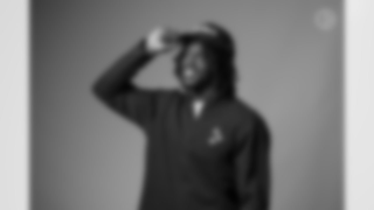 Quez Watkins poses for a photo Thursday, March 28, 2024 in Pittsburgh, PA. (Karl Roser / Pittsburgh Steelers)
