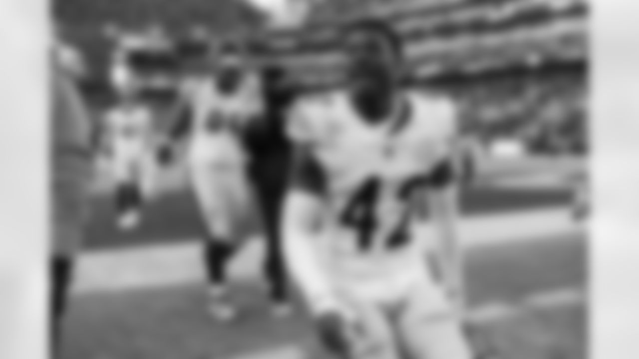 Pittsburgh Steelers cornerback James Pierre (42) following a regular season game between the Pittsburgh Steelers and the Baltimore Ravens, Sunday, Dec. 7, 2025 in Baltimore, MD. The Steelers defeated the Ravens 27-22. (Alysa Rubin / Pittsburgh Steelers)