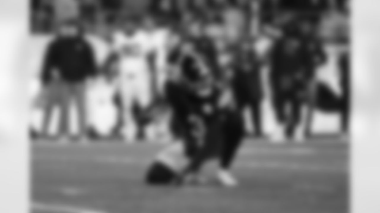 Pittsburgh Steelers punter Corliss Waitman (3) during a postseason Wild Card game between the Pittsburgh Steelers and the Houston Texans, Monday, Jan. 12, 2026 in Pittsburgh, PA. (Taylor Ollason / Pittsburgh Steelers)