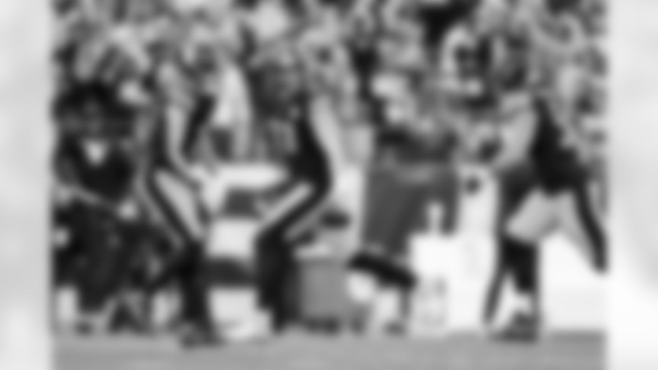 Pittsburgh Steelers linebacker Jack Sawyer (33) and wide receiver Ben Skowronek (15) during a regular season game between the Pittsburgh Steelers and the Indianapolis Colts, Sunday, Nov. 2, 2025 in Pittsburgh, PA. (Karl Roser / Pittsburgh Steelers)