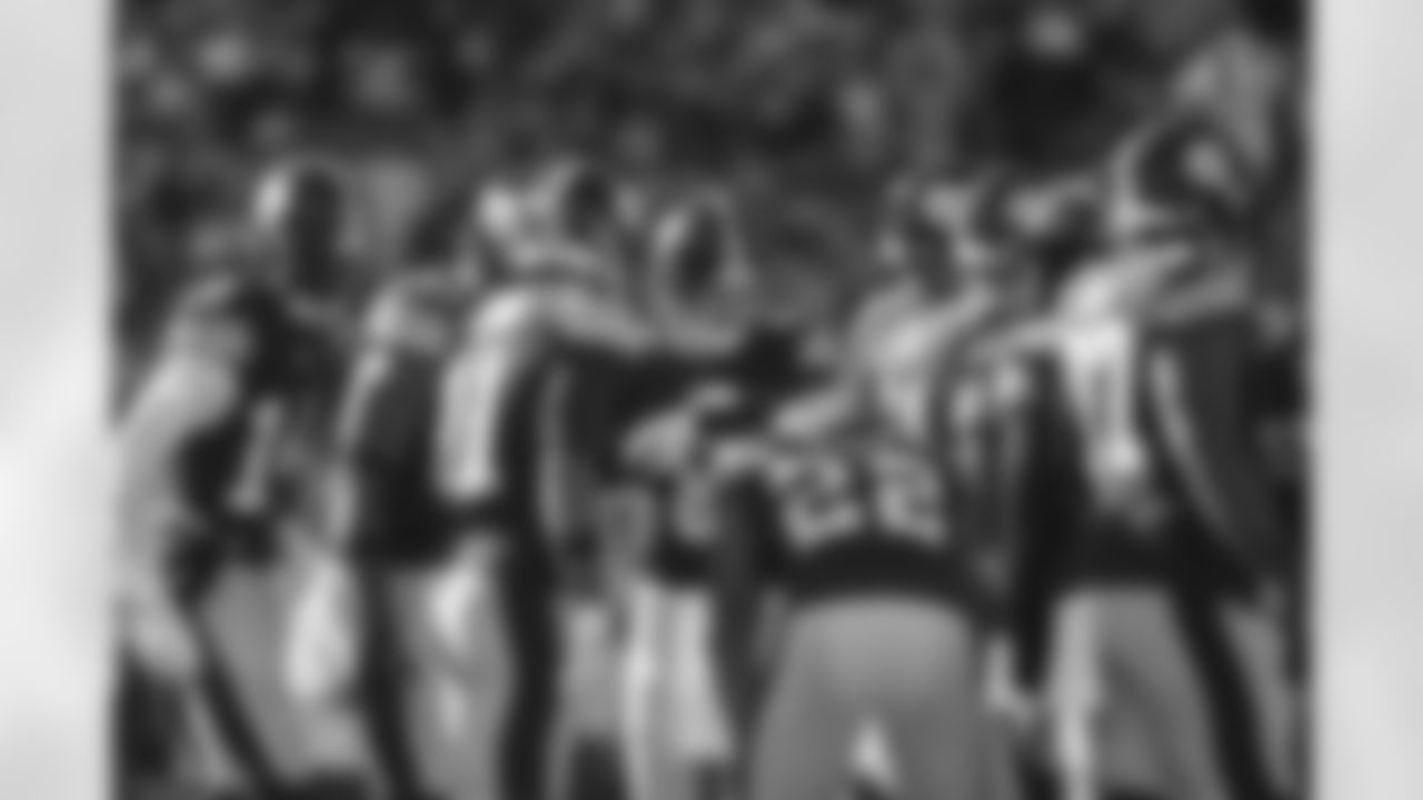 The Pittsburgh Steelers offense huddles during a regular season game between the Pittsburgh Steelers and the Green Bay Packers, Sunday, Nov. 12, 2023 in Pittsburgh, PA. (Karl Roser / Pittsburgh Steelers)