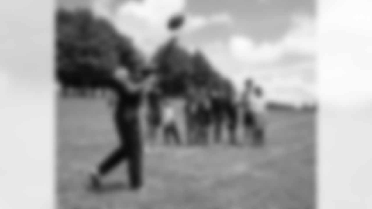 Steelers rookies take part in the Mel Blount Youth initiative helping to guide and mentor local youth on Wednesday, June 18, 2025 in Claysville, PA. (Alysa Rubin / Pittsburgh Steelers)