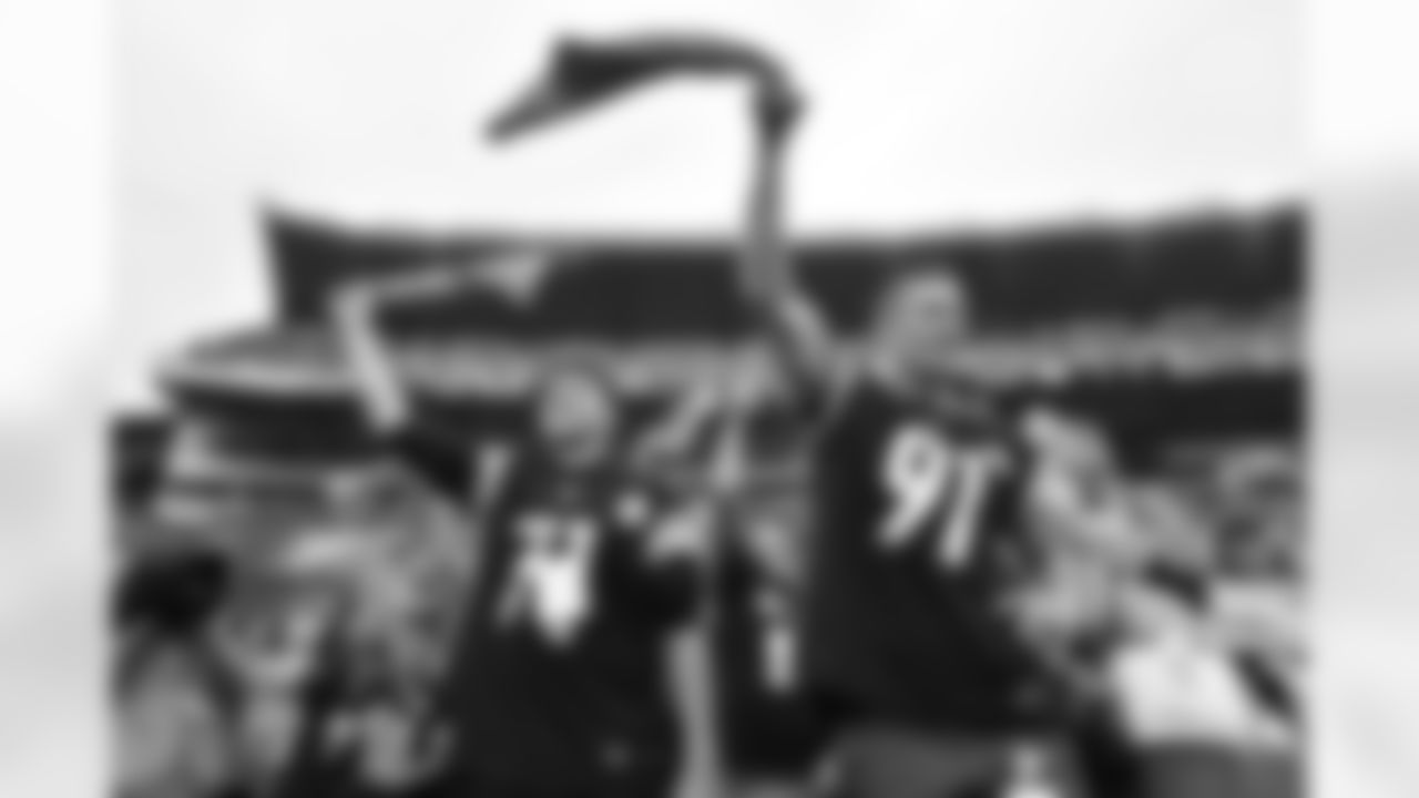 Aaron Smith led the Terrible Towel Twirl for the Steelers game against the Baltimore Ravens in 2019