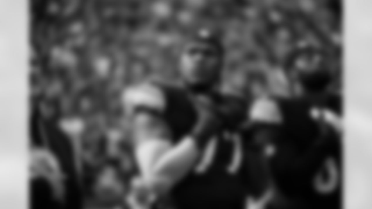 Pittsburgh Steelers offensive tackle Broderick Jones (77) during a regular season game between the Pittsburgh Steelers and the Indianapolis Colts, Sunday, Nov. 2, 2025 in Pittsburgh, PA. (Taylor Ollason / Pittsburgh Steelers)