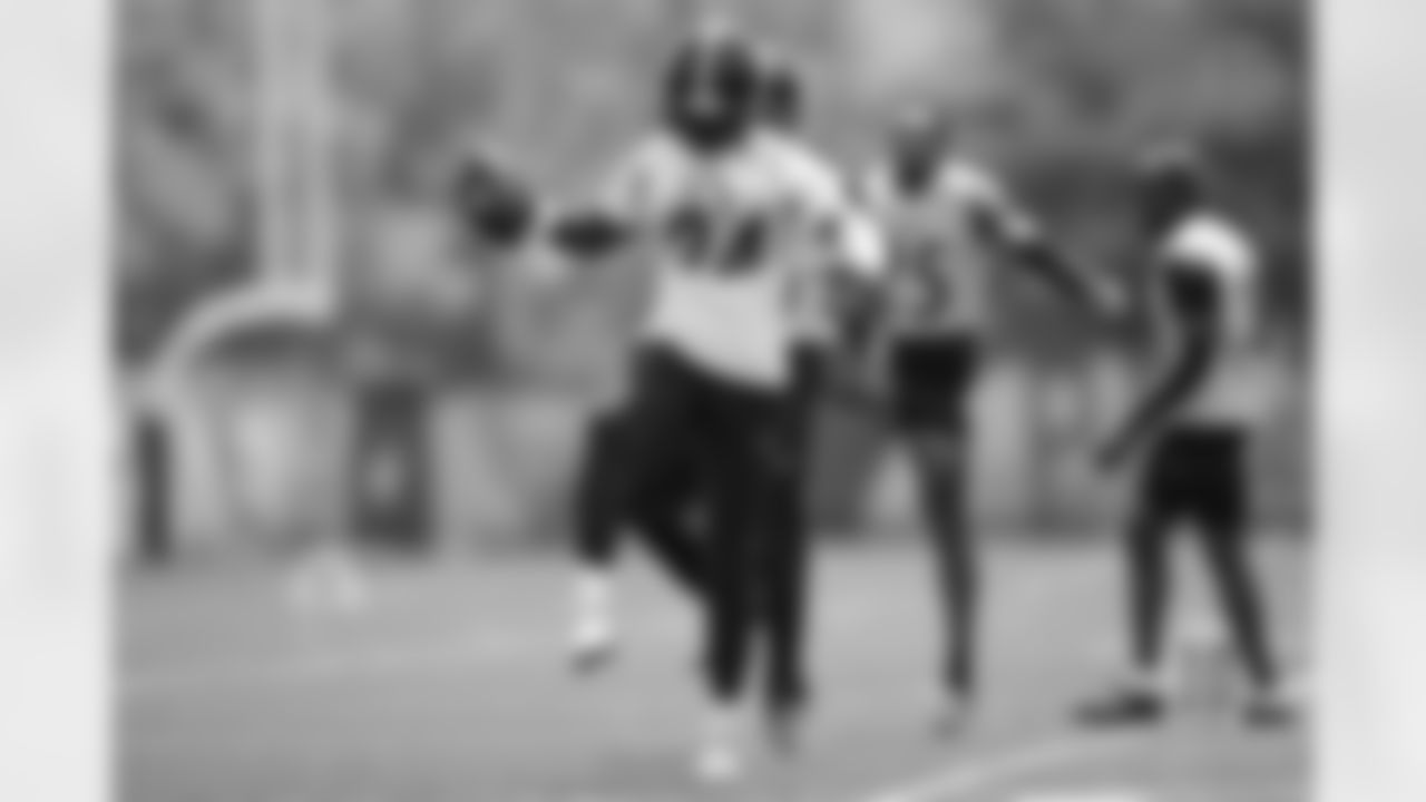 Pittsburgh Steelers cornerback Joey Porter Jr. (24) practices at the UPMC Rooney Sports Complex during the 2025 minicamp, Tuesday June 10, 2025. (Alysa Rubin / Pittsburgh Steelers)