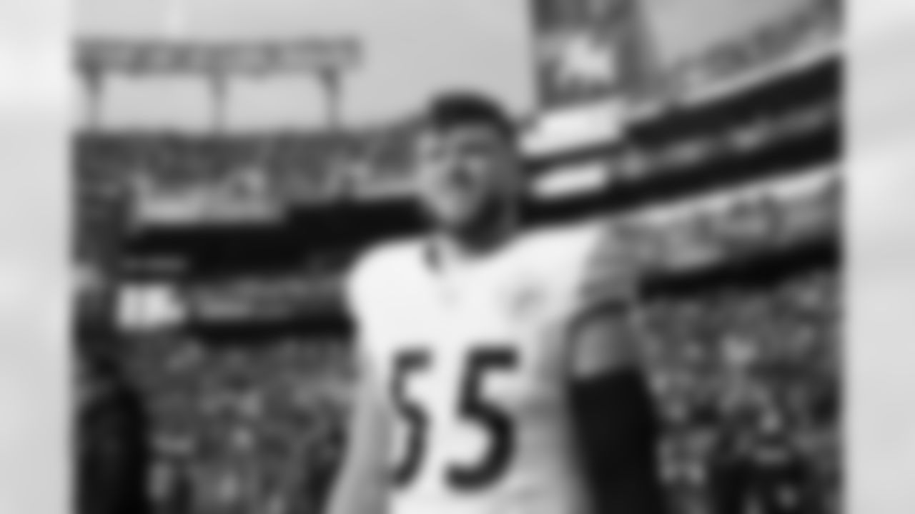 Pittsburgh Steelers linebacker Cole Holcomb (55) during a regular season game between the Pittsburgh Steelers and the Baltimore Ravens, Sunday, Dec. 7, 2025 in Baltimore, MD. (Alysa Rubin / Pittsburgh Steelers)