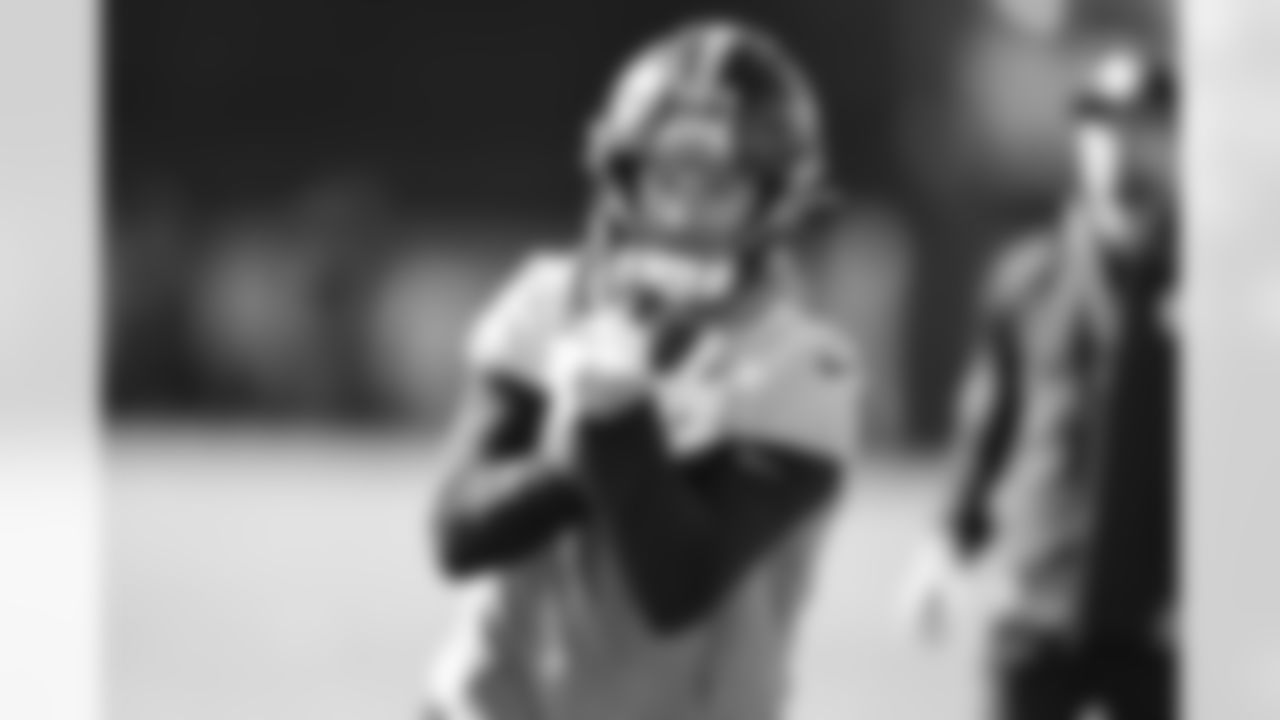 Pittsburgh Steelers wide receiver Scotty Miller (13) during practice at the UPMC Rooney Sports Complex preparing for a Week 11 matchup against the Cincinnati Bengals, Thursday, Nov. 13, 2025 in Pittsburgh, PA. (Karl Roser / Pittsburgh Steelers)