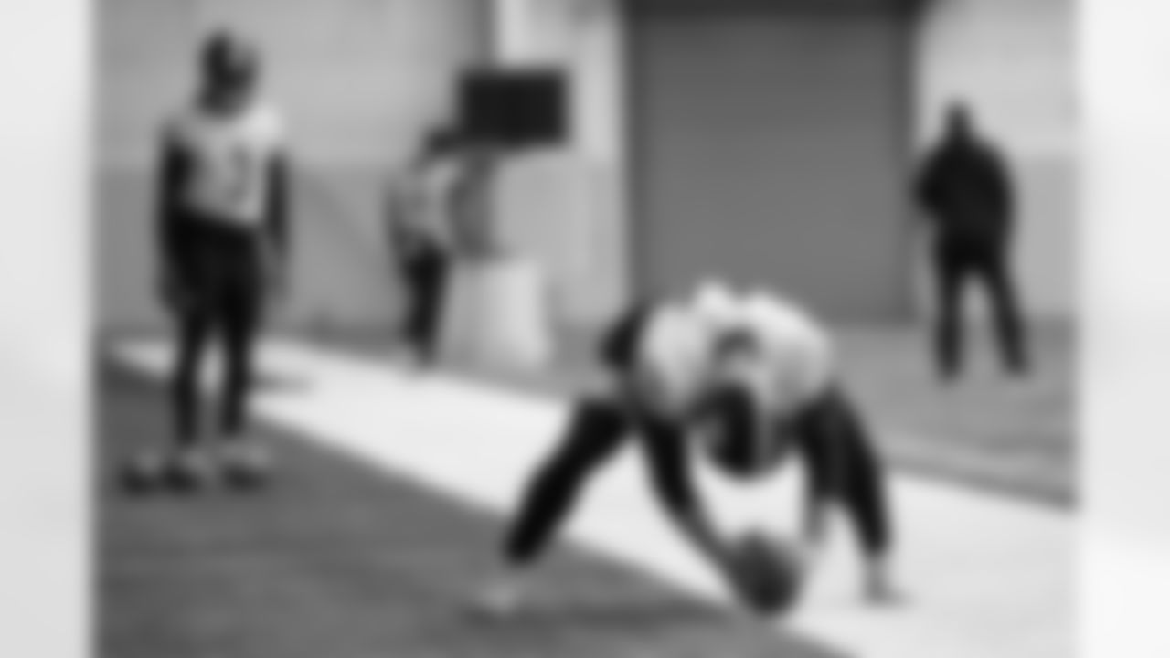 Pittsburgh Steelers long snapper Christian Kuntz (46) during practice at the UPMC Rooney Sports Complex preparing for a Week 15 matchup against the Miami Dolphins, Thursday, Dec. 11, 2025 in Pittsburgh, PA. (Alysa Rubin / Pittsburgh Steelers)