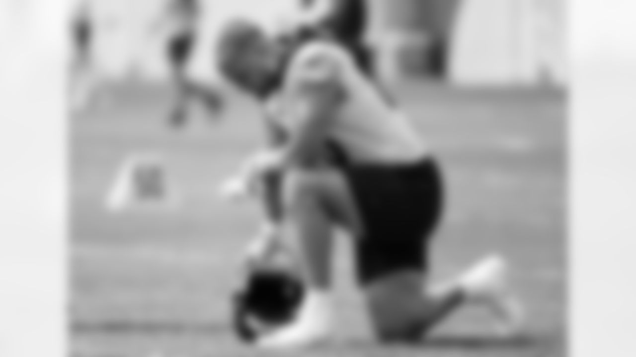 Pittsburgh Steelers tight end Pat Freiermuth (88) participates in the Organized Team Activities (OTAs), Thursday June 5, 2025 at the UPMC Rooney Sports Complex. (Taylor Ollason / Pittsburgh Steelers)