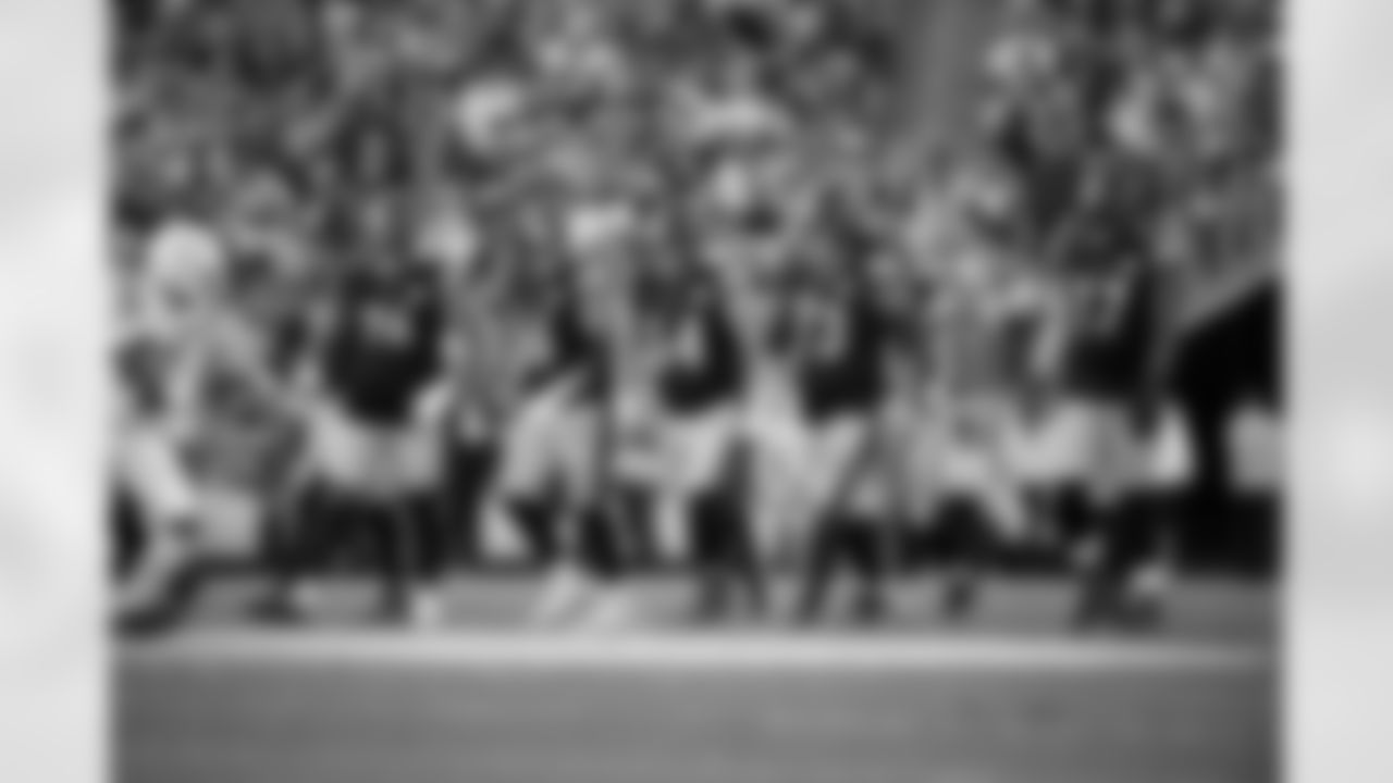 The Pittsburgh Steelers offensive line during a regular season game between the Pittsburgh Steelers and the Indianapolis Colts, Sunday, Nov. 2, 2025 in Pittsburgh, PA. The Steelers defeated the Colts 27-20. (Karl Roser / Pittsburgh Steelers)