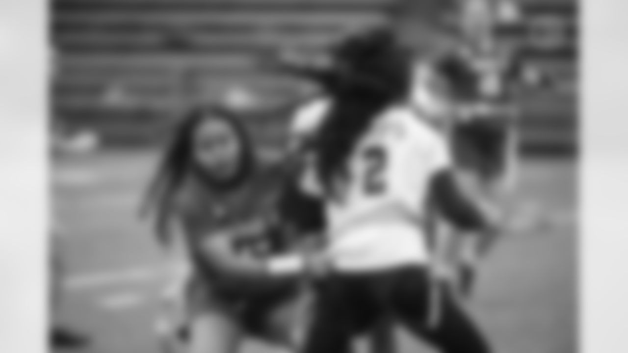 Week 6 of the Steelers' Girls High School Flag Football season Sunday, May 12, 2024 at Ambridge High School. (Arron Anastasia / Pittsburgh Steelers)