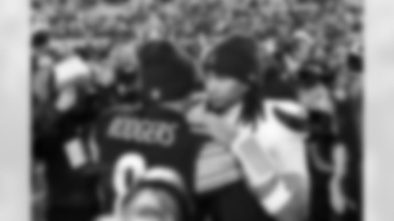 Pittsburgh Steelers quarterback Aaron Rodgers (8) during a postseason Wild Card game between the Pittsburgh Steelers and the Houston Texans, Monday, Jan. 12, 2026 in Pittsburgh, PA. (Karl Roser / Pittsburgh Steelers)