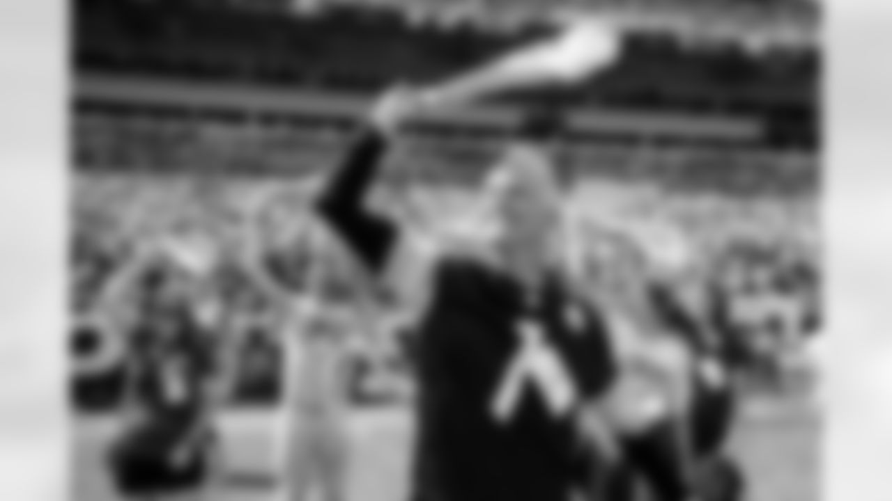 Patrick Fabian led the Terrible Towel Twirl for the Steelers game against the New England Patriots in 2022