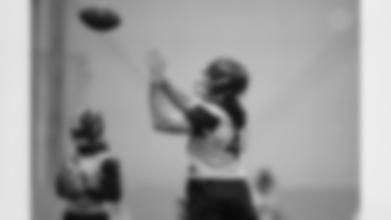 Pittsburgh Steelers linebacker Carson Bruener (44) during practice at the UPMC Rooney Sports Complex preparing for a Week 16 matchup against the Detroit Lions, Friday, Dec. 19, 2025 in Pittsburgh, PA. (Alysa Rubin / Pittsburgh Steelers)