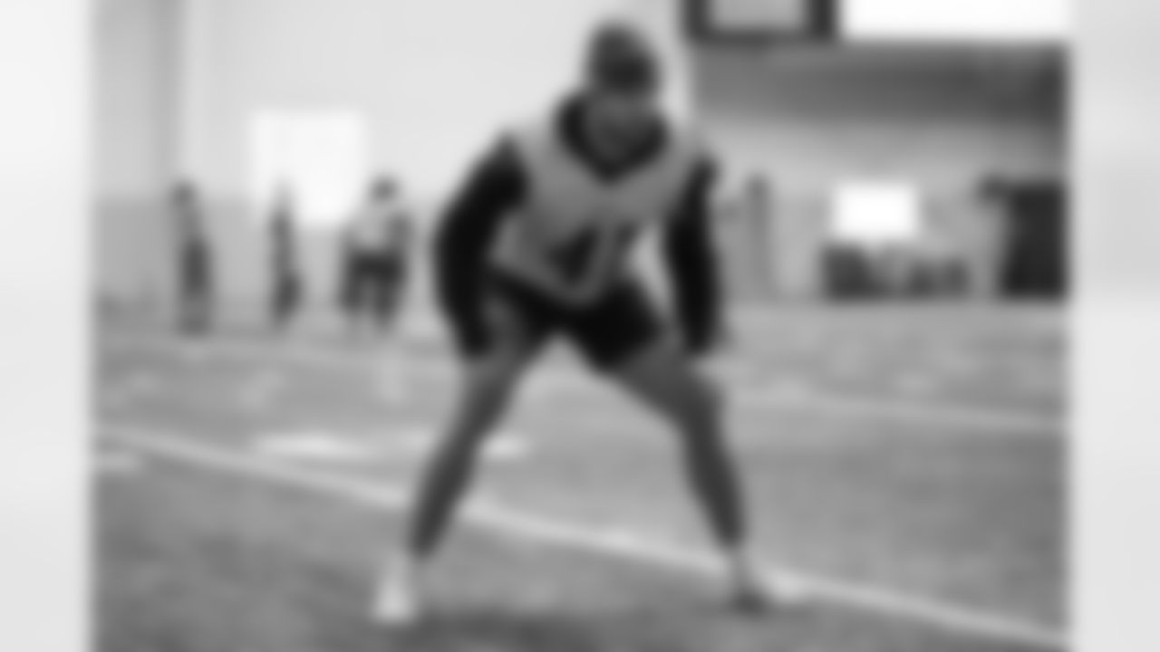 Pittsburgh Steelers linebacker Payton Wilson (41) during practice at the UPMC Rooney Sports Complex preparing for a Week 15 matchup against the Miami Dolphins, Thursday, Dec. 11, 2025 in Pittsburgh, PA. (Alysa Rubin / Pittsburgh Steelers)