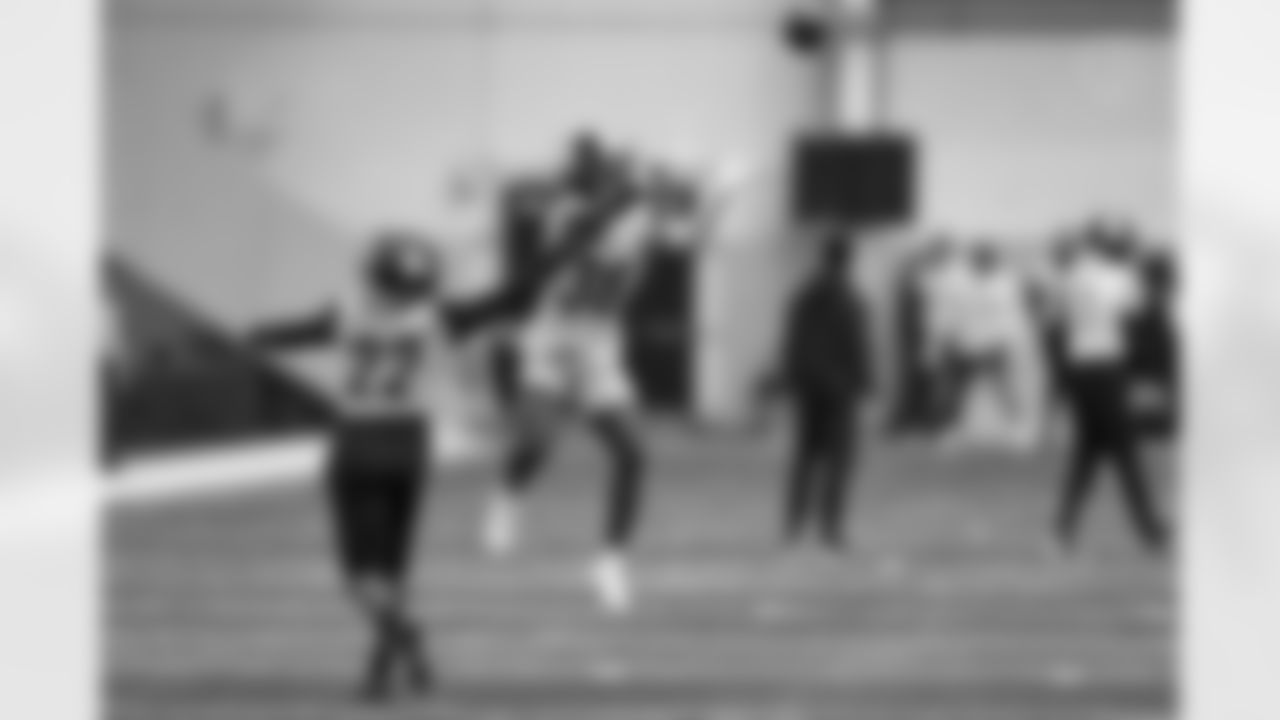 Pittsburgh Steelers defensive back D'Shawn Jamison (38) during practice at the UPMC Rooney Sports Complex preparing for a Week 17 matchup against the Cleveland Browns, Friday, Dec. 26, 2025 in Pittsburgh, PA. (Karl Roser / Pittsburgh Steelers)