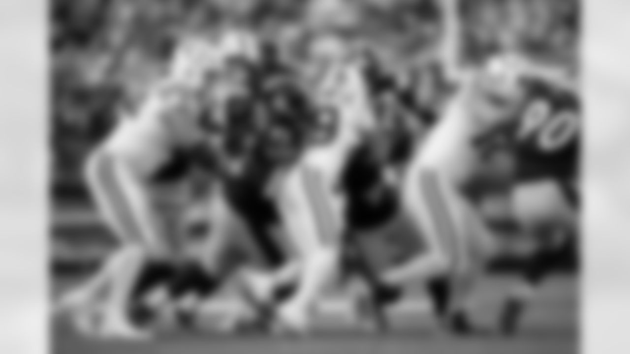 Pittsburgh Steelers defensive tackle Keeanu Benton (95) and Pittsburgh Steelers linebacker Payton Wilson (41) during a regular season game between the Pittsburgh Steelers and the Indianapolis Colts, Sunday, Nov. 2, 2025 in Pittsburgh, PA. The Steelers defeated the Colts 27-20. (Karl Roser / Pittsburgh Steelers)