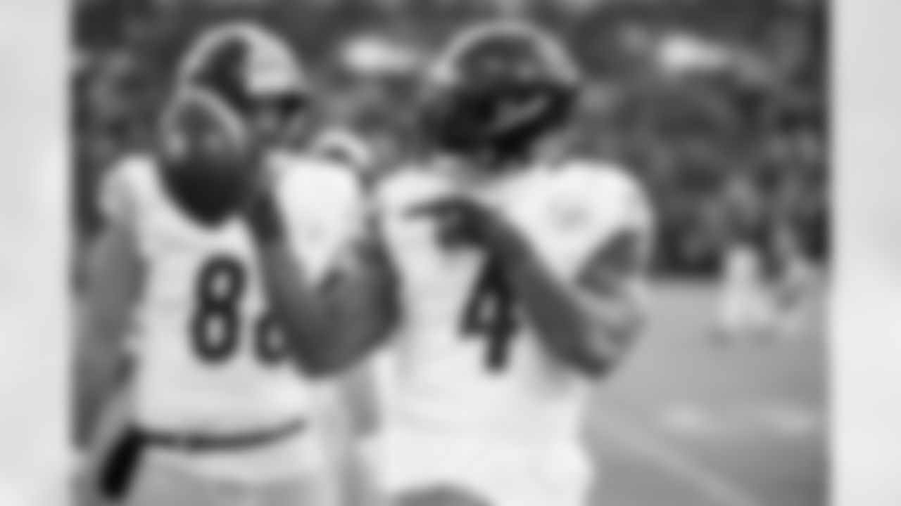 Pittsburgh Steelers wide receiver DK Metcalf (4) during a regular season game between the Pittsburgh Steelers and the Baltimore Ravens, Sunday, Dec. 7, 2025 in Baltimore, MD. The Steelers defeated the Ravens 27-22. (Karl Roser / Pittsburgh Steelers)