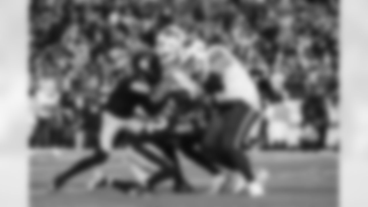 Pittsburgh Steelers cornerback James Pierre (42) Pittsburgh Steelers cornerback Jalen Ramsey (5) during a regular season game between the Pittsburgh Steelers and the Buffalo Bills, Sunday, Nov. 30, 2025 in Pittsburgh, PA.  (Arron Anastasia / Pittsburgh Steelers)