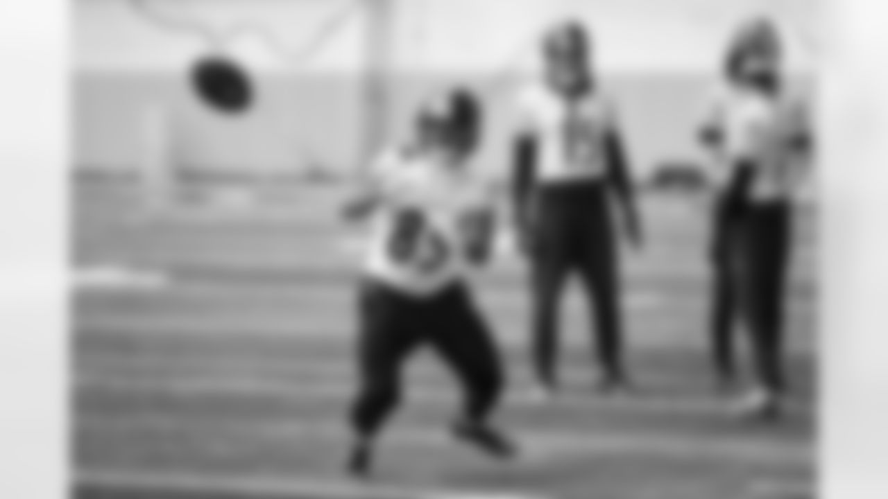 Pittsburgh Steelers wide receiver Ke'Shawn Williams (85) during practice at the UPMC Rooney Sports Complex preparing for a Week 14 matchup against the Baltimore Ravens, Wednesday, Dec. 3, 2025 in Pittsburgh, PA. (Karl Roser / Pittsburgh Steelers)