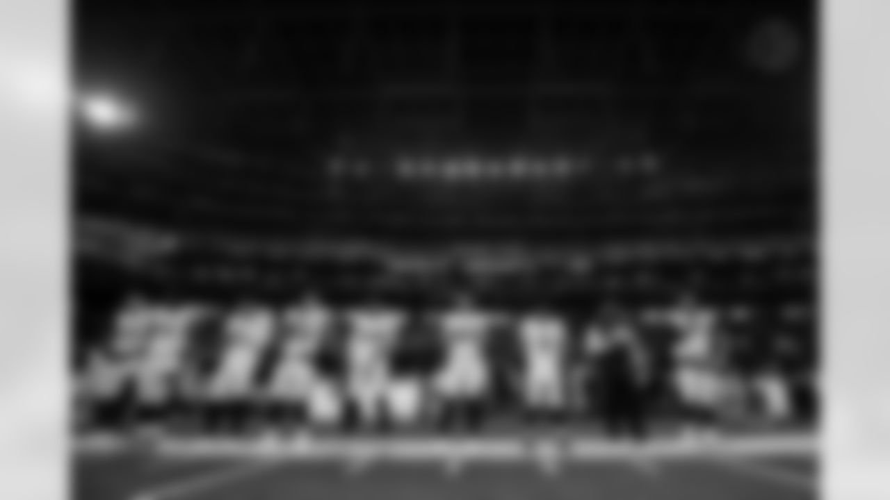 The Pittsburgh Steelers stand for the national anthem prior to a regular season game against the Los Angeles Chargers, Sunday, Nov. 9, 2025 in Inglewood, CA. The Chargers beat the Steelers 25-10. (Alysa Rubin / Pittsburgh Steelers)