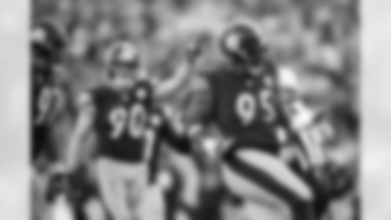 Pittsburgh Steelers defensive tackle Keeanu Benton (95) during a regular season game between the Pittsburgh Steelers and the Indianapolis Colts, Sunday, Nov. 2, 2025 in Pittsburgh, PA. The Steelers defeated the Colts 27-20. (Karl Roser / Pittsburgh Steelers)