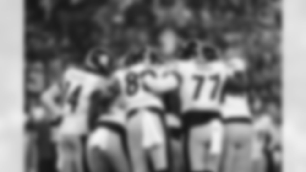 The team huddles during a regular season game between the Pittsburgh Steelers and the Indianapolis Colts, Sunday, Sept. 29, 2024 in Indianapolis, IN. (Karl Roser / Pittsburgh Steelers)