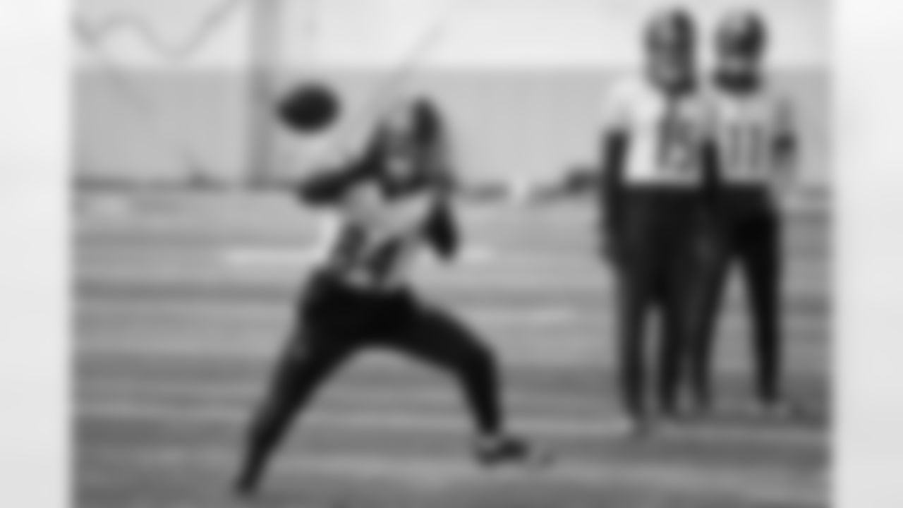 Pittsburgh Steelers wide receiver Max Hurleman (84) during practice at the UPMC Rooney Sports Complex preparing for a Week 14 matchup against the Baltimore Ravens, Wednesday, Dec. 3, 2025 in Pittsburgh, PA. (Karl Roser / Pittsburgh Steelers)