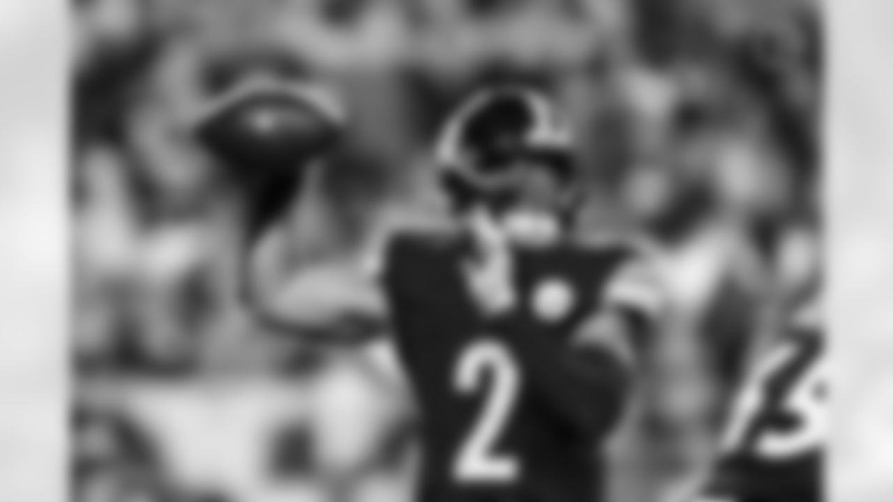Pittsburgh Steelers quarterback Justin Fields (2) during a regular season game between the Pittsburgh Steelers and the Dallas Cowboys, Sunday, Oct. 6, 2024 in Pittsburgh, PA. (Karl Roser / Pittsburgh Steelers)