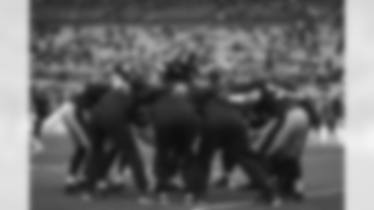The linebackers huddle during a regular season game between the Pittsburgh Steelers and the Cincinnati Bengals, Saturday, Dec. 23, 2023 in Pittsburgh, PA. (Karl Roser / Pittsburgh Steelers)