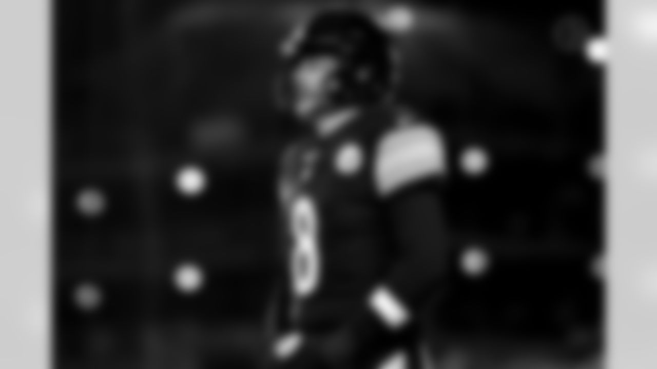 Pittsburgh Steelers quarterback Aaron Rodgers (8) during a postseason Wild Card game between the Pittsburgh Steelers and the Houston Texans, Monday, Jan. 12, 2026 in Pittsburgh, PA. (Karl Roser / Pittsburgh Steelers)