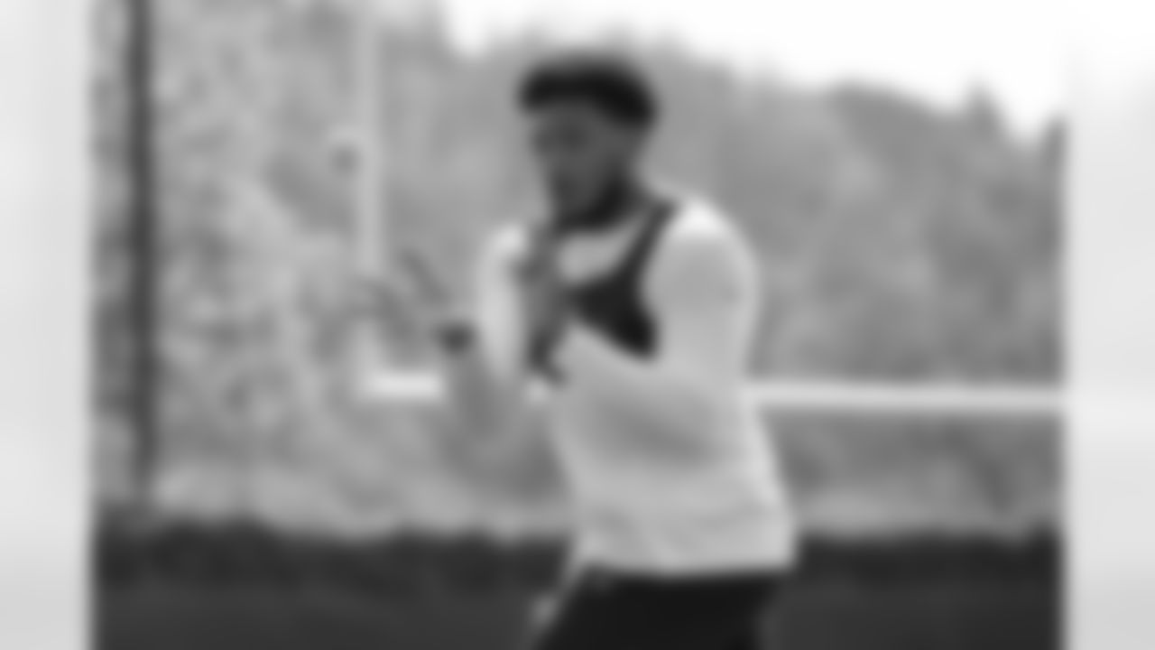 Pittsburgh Steelers linebacker Malik Harrison (50) during Phase One of the voluntary offseason workout program on Tuesday, April 29, 2025 in Pittsburgh, PA. (Alysa Rubin / Pittsburgh Steelers)