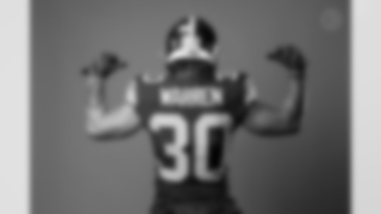 Pittsburgh Steelers running back Jaylen Warren (30) wears the color rush uniform during a photoshoot, Tuesday, Dec. 2, 2025 in Pittsburgh, PA. (Alysa Rubin / Pittsburgh Steelers)