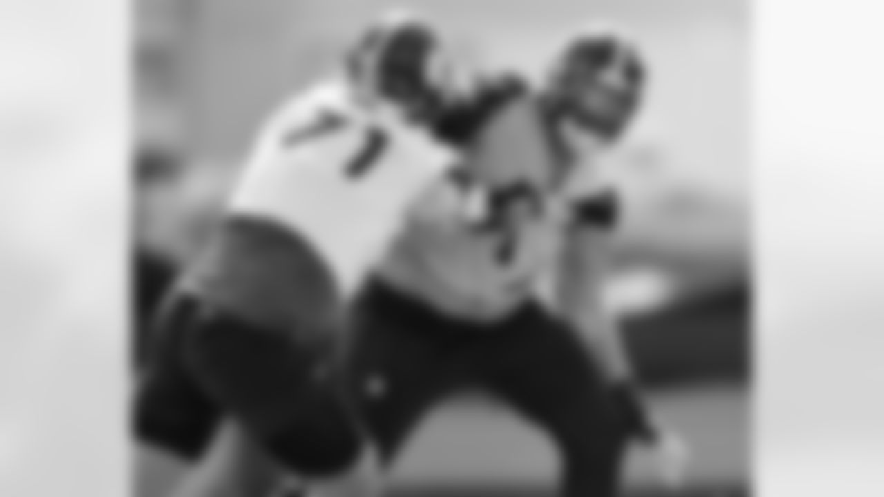 Pittsburgh Steelers defensive tackle Derrick Harmon (99) participates in the Steelers rookie minicamp at the UPMC Rooney Sports Complex, Saturday, May 10, 2025 in Pittsburgh, PA. (Karl Roser / Pittsburgh Steelers)