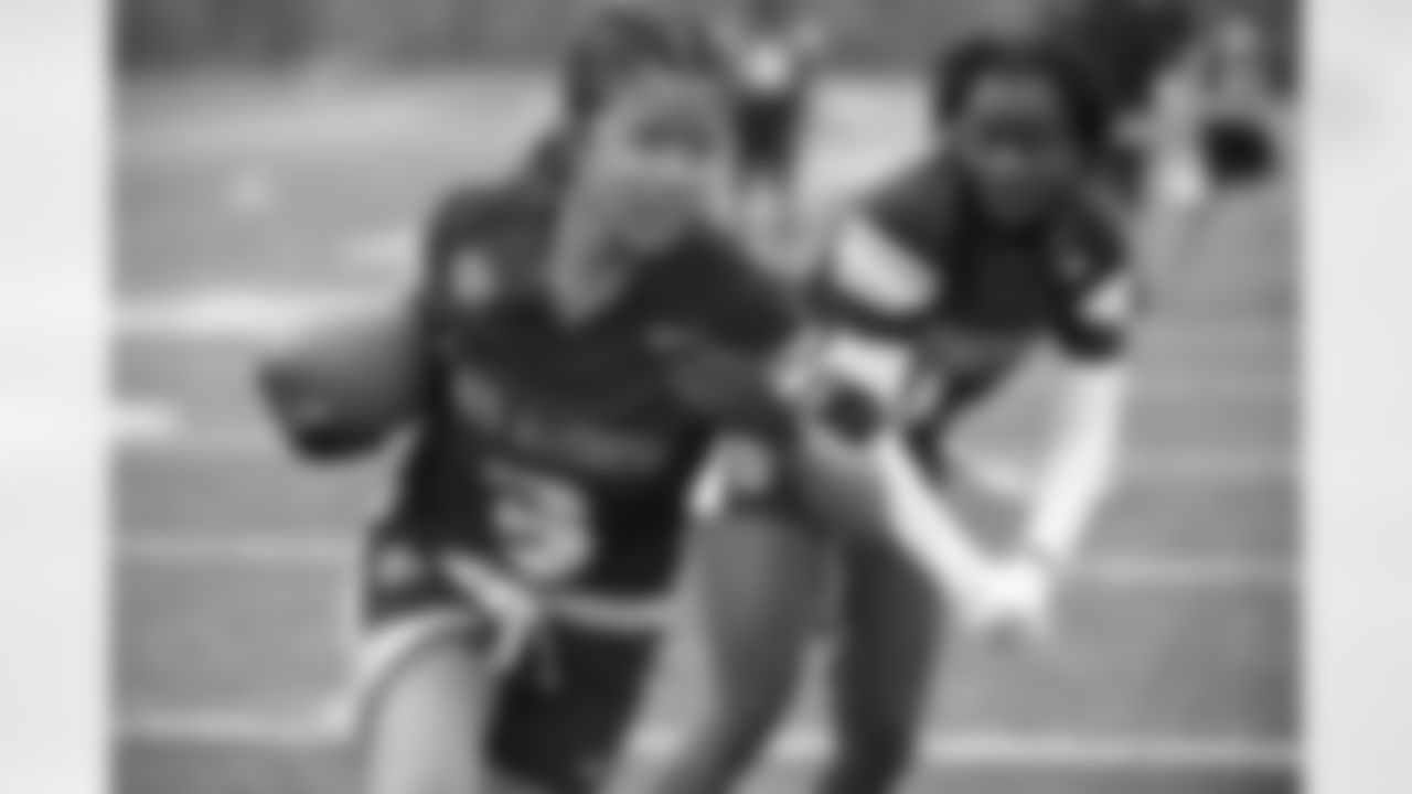 Week 5 of the Steelers' Girls High School Flag Football season Sunday, May 5, 2024 at Bethel Park High School. (Arron Anastasia / Pittsburgh Steelers)