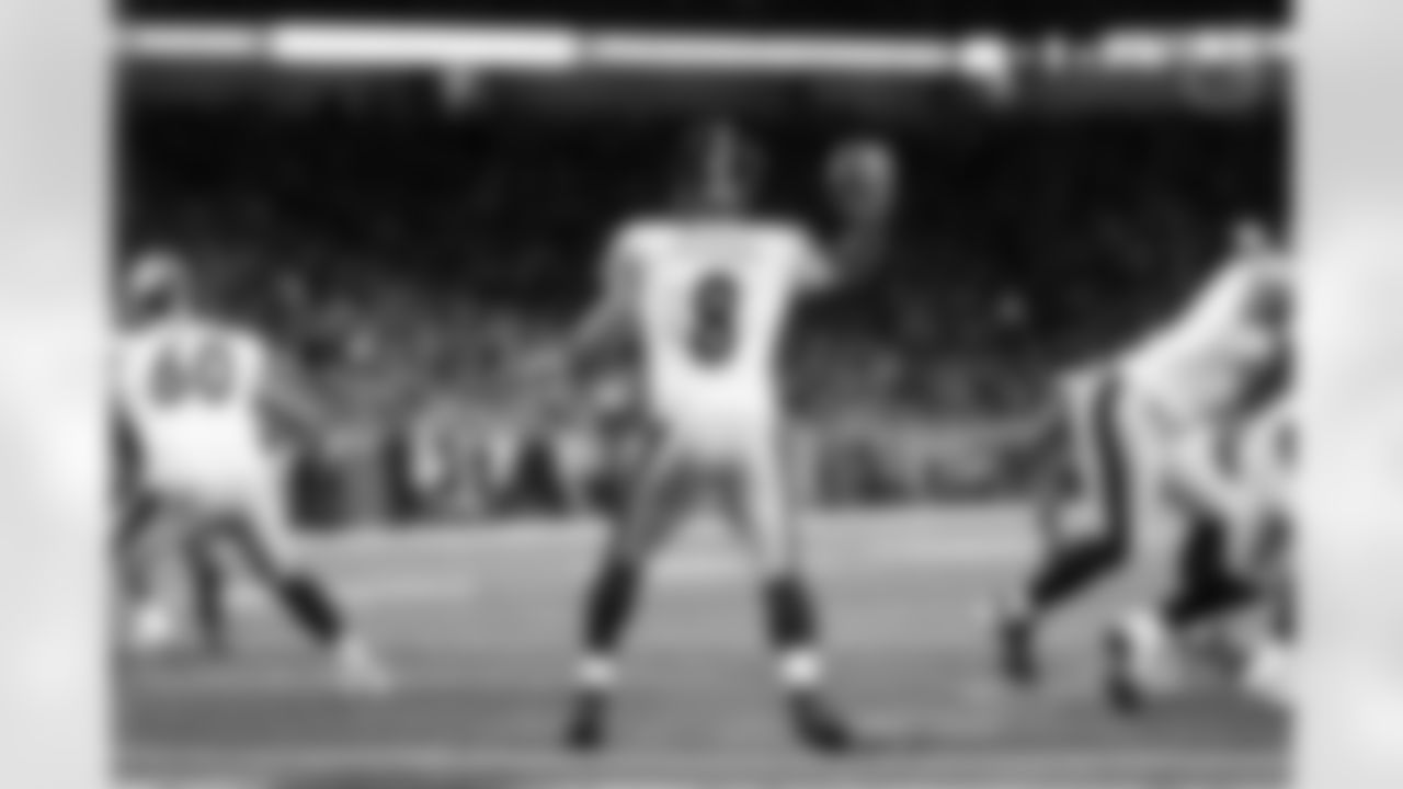 Pittsburgh Steelers quarterback Aaron Rodgers (8) during a regular season game between the Pittsburgh Steelers and the Detroit Lions, Sunday, Dec. 21, 2025 in Detroit, MI. (Jared Wickerham / Pittsburgh Steelers)