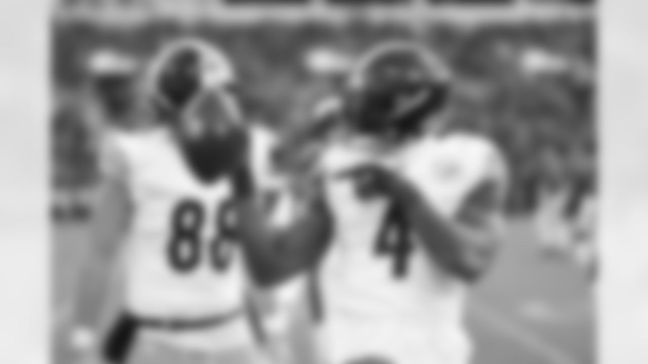 Pittsburgh Steelers wide receiver DK Metcalf (4) during a regular season game between the Pittsburgh Steelers and the Baltimore Ravens, Sunday, Dec. 7, 2025 in Baltimore, MD. (Karl Roser / Pittsburgh Steelers)