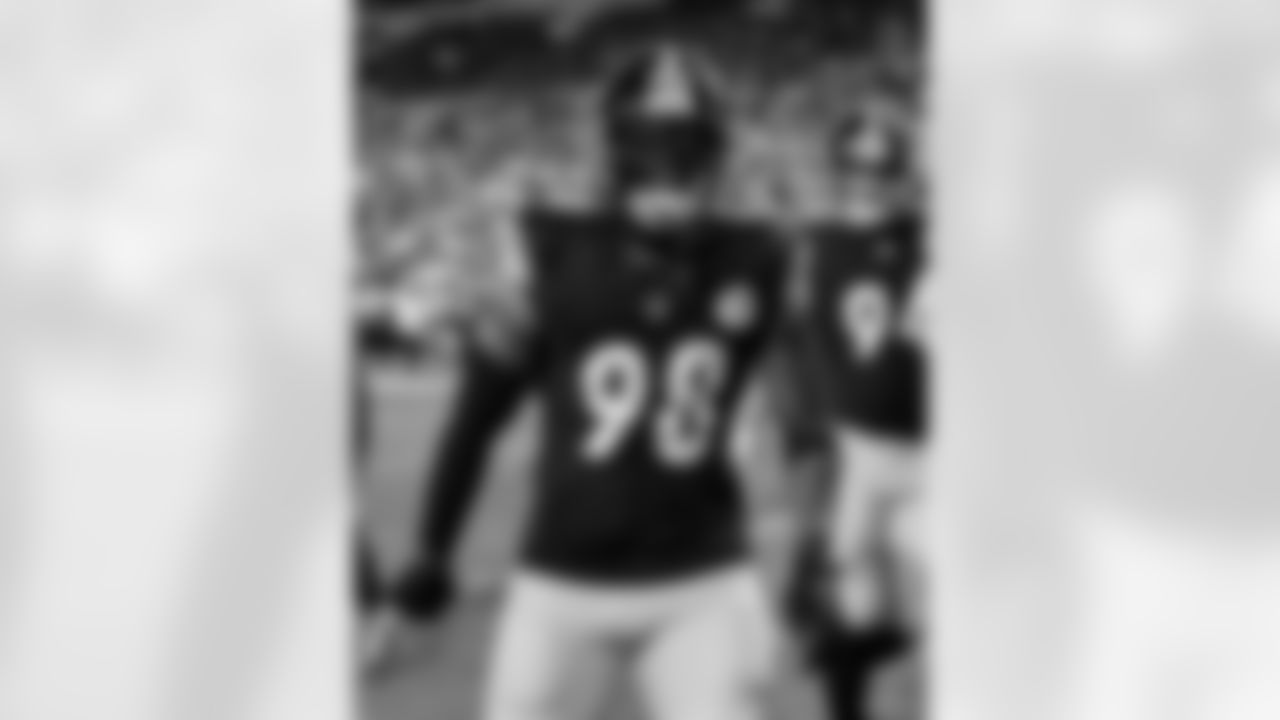 Pittsburgh Steelers defensive end DeMarvin Leal (98) prior to a regular season game between the Pittsburgh Steelers and the Dallas Cowboys, Sunday, Oct. 6, 2024 in Pittsburgh, PA. (Karl Roser / Pittsburgh Steelers)
