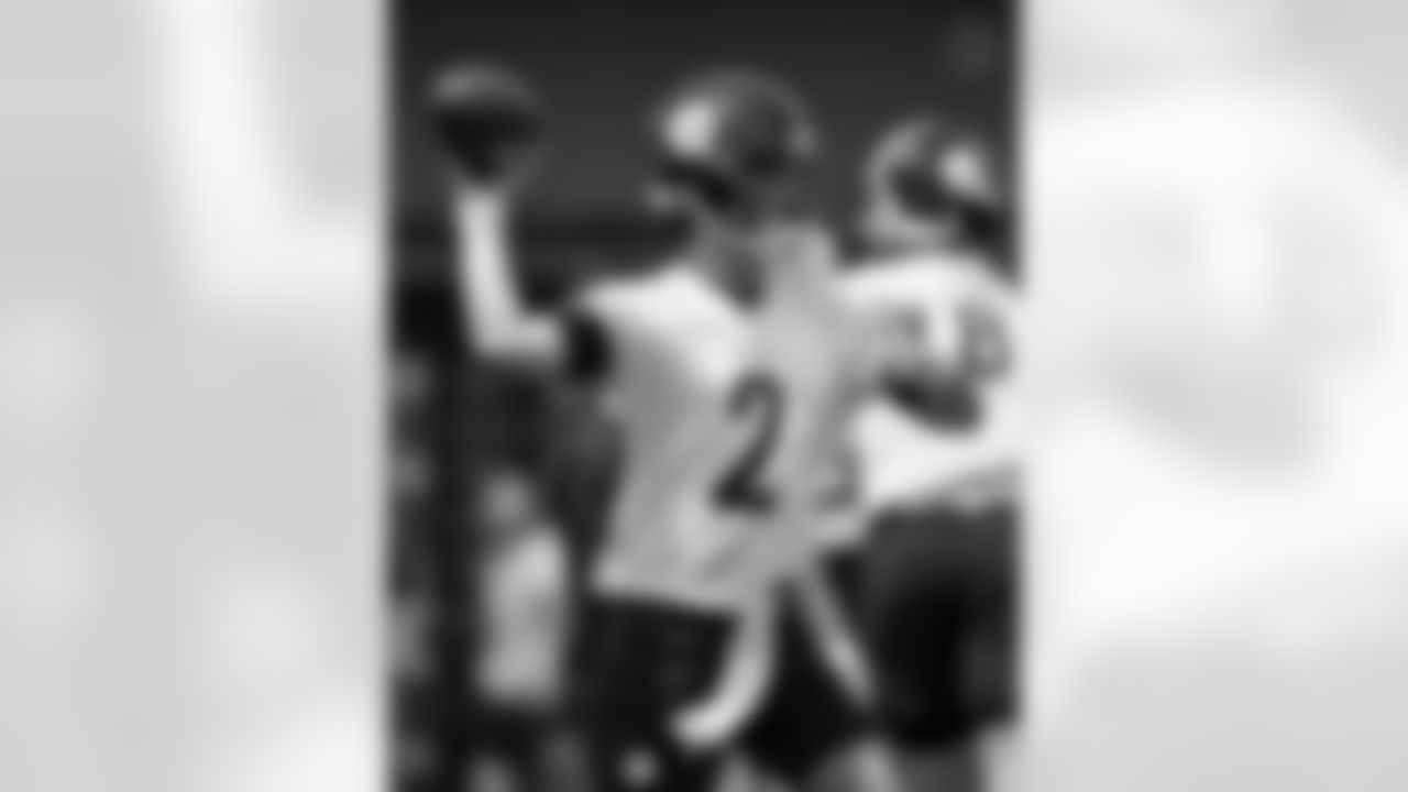Pittsburgh Steelers quarterback Mason Rudolph (2) practices at the UPMC Rooney Sports Complex during the 2025 minicamp, Tuesday June 10, 2025. (Karl Roser / Pittsburgh Steelers)