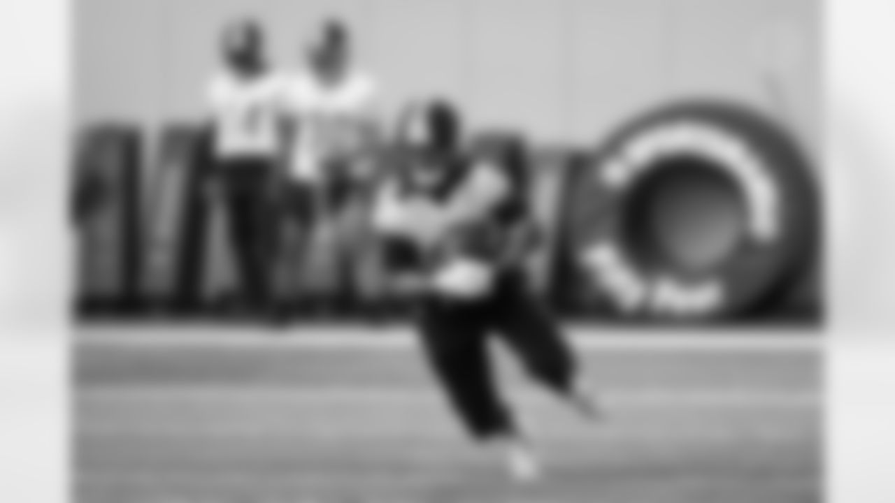 Pittsburgh Steelers wide receiver Ke'Shawn Williams (85) during practice at the UPMC Rooney Sports Complex preparing for a Week 15 matchup against the Miami Dolphins, Friday, Dec. 12, 2025 in Pittsburgh, PA. (Karl Roser / Pittsburgh Steelers)