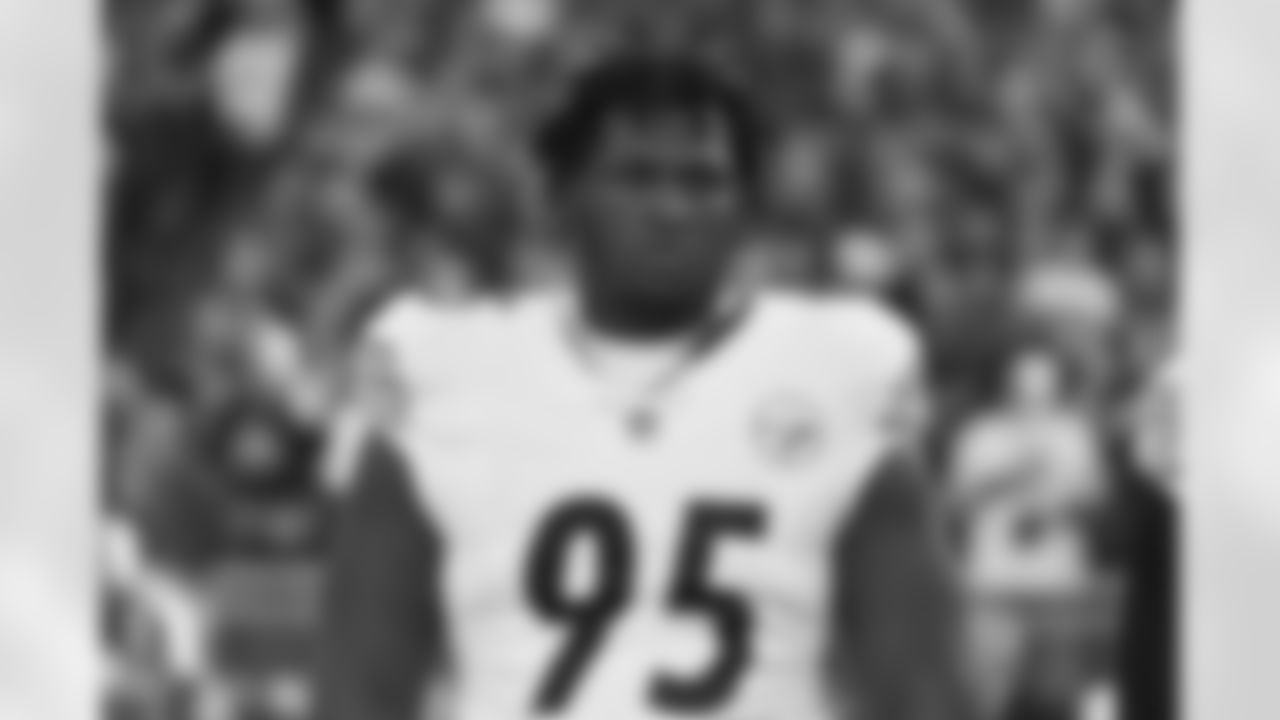 Pittsburgh Steelers defensive lineman Keeanu Benton (95) during a regular season game between the Pittsburgh Steelers and the Cleveland Browns, Sunday, Nov. 19, 2023 in Cleveland, OH. (Karl Roser / Pittsburgh Steelers)